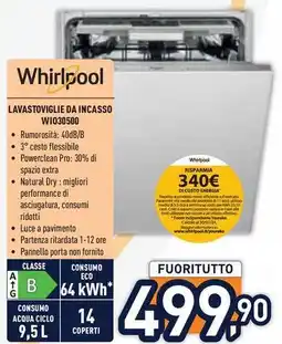 Unieuro Whirlpool LAVASTOVIGLIE DA INCASSO WI030500 offerta