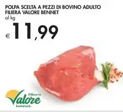 Bennet POLPA SCELTA A PEZZI DI BOVINO ADULTO FILIERA VALORE BENNET offerta
