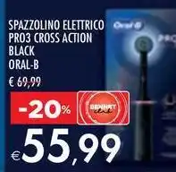 Bennet SPAZZOLINO ELETTRICO PRO3 CROSS ACTION BLACK ORAL-B offerta