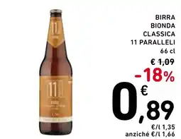 Spazio Conad BIRRA BIONDA CLASSICA 11 PARALLELI 66 cl offerta