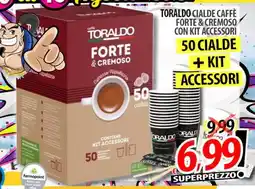 Il Genio Supermercato TORALDO CIALDE CAFFÈ FORTE & CREMOSO CON KIT ACCESSORI offerta