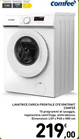 Spazio Conad LAVATRICE CARICA FRONTALE CFE10W70WIT COMFEÈ offerta