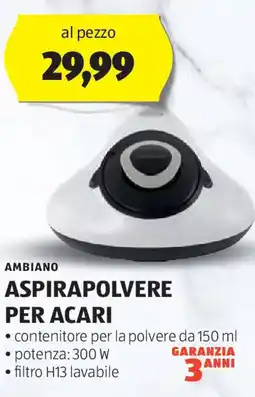 ALDI AMBIANO ASPIRAPOLVERE PER ACARI offerta