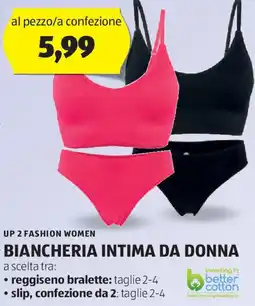 ALDI UP 2 FASHION WOMEN BIANCHERIA INTIMA DA DONNA offerta
