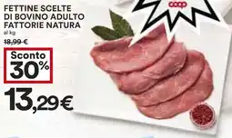 Coop FETTINE SCELTE DI BOVINO ADULTO FATTORIE NATURA offerta
