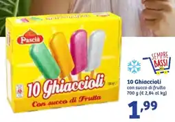In'S Mercato 10 Ghiaccioli con succo di frutta 700 g offerta
