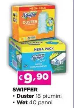 Acqua & Sapone SWIFFER Duster 18 piumini Wet 40 panni offerta