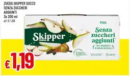 Famila ZUEGG SKIPPER SUCCO SENZA ZUCCHERI AGGIUNTI 3x 200 ml offerta