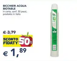 Esselunga BICCHIERI ACQUA BIOTABLE offerta
