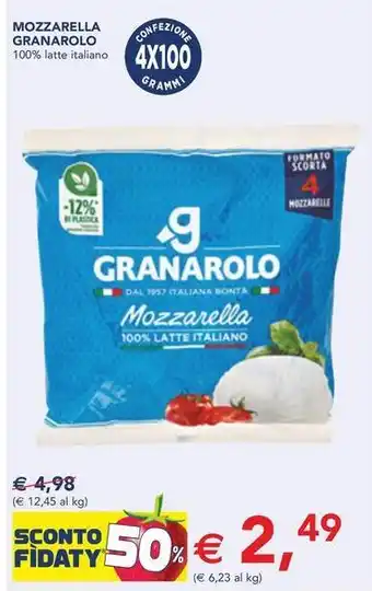 Esselunga MOZZARELLA GRANAROLO 100% latte italiano offerta