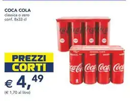 Esselunga COCA COLA classica o zero conf. 8x33 cl offerta