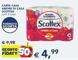 Esselunga CARTA CASA AMORE DI CASA SCOTTEX conf. 6 rotoli offerta