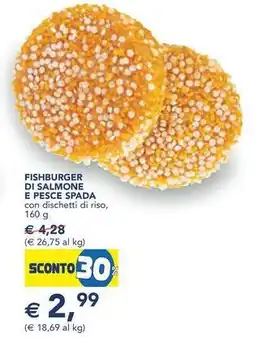 Esselunga FISHBURGER DI SALMONE E PESCE SPADA offerta