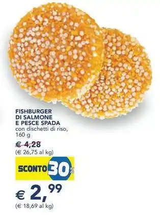 Esselunga FISHBURGER DI SALMONE E PESCE SPADA offerta