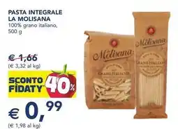 Esselunga PASTA INTEGRALE LA MOLISANA 100% grano italiano offerta