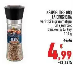 Conad Superstore INSAPORITORE BBQ LA DROGHERIA 100 g offerta