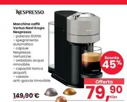 Macchina caffè Vertuo Next Krups Nespresso