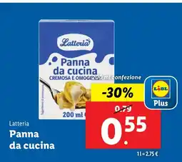 Lidl Latteria Panna da cucina offerta