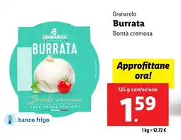 Lidl Granarolo Burrata Bontà cremosa 125 g confezione offerta