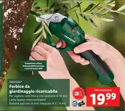 PARKSIDE® Forbice da giardinaggio ricaricabile