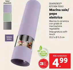 Lidl SILVERCRESTⓇ KITCHEN TOOLS Macina sale/ pepe elettrico offerta