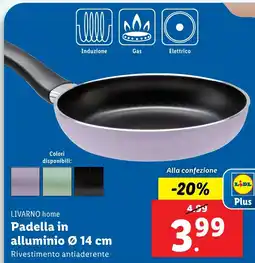 Lidl LIVARNO home Padella in alluminio Ø 14 cm Rivestimento antiaderente offerta