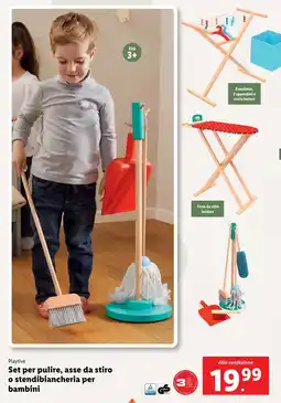 Lidl Playtive Set per pulire, asse da stiro o stendibiancheria per bambini offerta