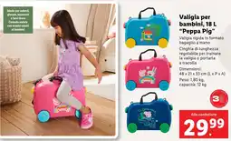 Lidl Valigia per bambini, 18 L "Peppa Pig❞ offerta
