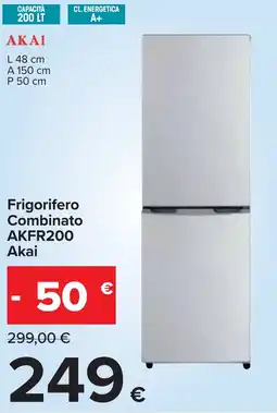 Carrefour Frigorifero Combinato AKFR200 Akai offerta