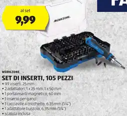 ALDI WORKZONE SET DI INSERTI, 105 PEZZI offerta