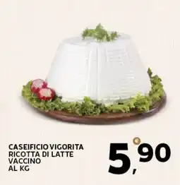 Extra Supermercati CASEIFICIO VIGORITA RICOTTA DI LATTE VACCINO offerta