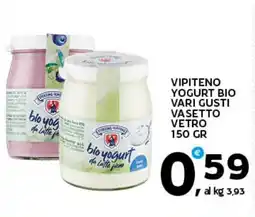 Extra Supermercati VIPITENO YOGURT BIO VARI GUSTI VASETTO VETRO 150 GR offerta