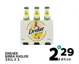 Extra Supermercati DREHER BIRRA RADLER 33CL X 3 offerta