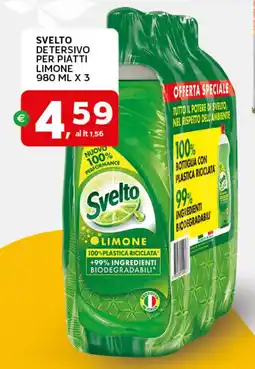 Extra Supermercati SVELTO DETERSIVO PER PIATTI LIMONE 980 ML X 3 offerta