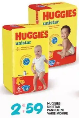Sisa HUGGIES UNISTAR PANNOLINI VARIE MISURE offerta