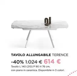 Ricci Casa TAVOLO ALLUNGABILE TERENCE offerta