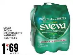 Sisa SVEVA ACQUA EFFERVESCENTE NATURALE 1,5 LITRI X 6 offerta