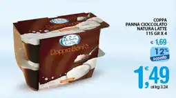 Qui Discount COPPA PANNA CIOCCOLATO NATURA LATTE 115 GR X 4 offerta