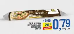 Qui Discount BASE SFOGLIA RETTANGOLARE BON BONTÀ 265 GR offerta
