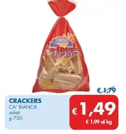 MD Discount CRACKERS CA' BIANCA salati g 750 offerta