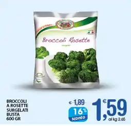 Qui Discount BROCCOLI A ROSETTE SURGELATI BUSTA 600 GR offerta