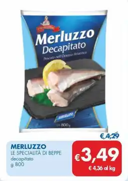MD Discount MERLUZZO LE SPECIALITÀ DI BEPPE decapitato g 800 offerta