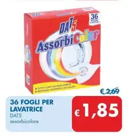 MD Discount 36 FOGLI PER LAVATRICE DAT5 assorbicolore offerta