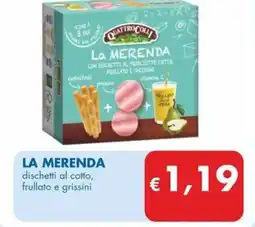 MD Discount LA MERENDA dischetti al cotto, frullato e grissini offerta