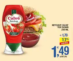 Qui Discount KETCHUP CALVE TOP DOWN 250 ML offerta