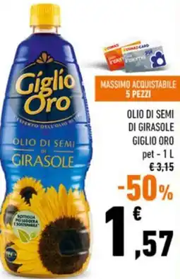 Conad OLIO DI SEMI DI GIRASOLE GIGLIO ORO pet 1 L offerta