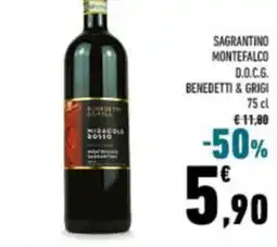 Conad SAGRANTINO MONTEFALCO D.O.C.G. BENEDETTI & GRIGI 75 cl offerta