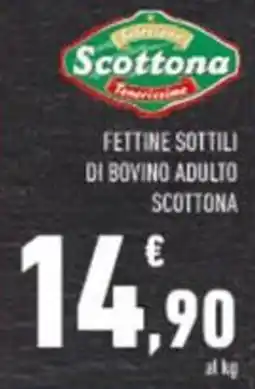 Conad FETTINE SOTTILI DI BOVINO ADULTO SCOTTONA offerta