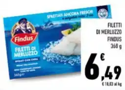 Conad FILETTI DI MERLUZZO FINDUS 360 g offerta