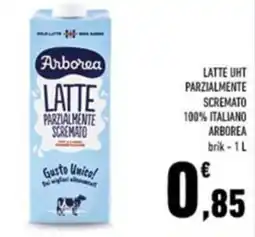 Conad LATTE UHT PARZIALMENTE SCREMATO 100% ITALIANO ARBOREA brik - 1 L offerta